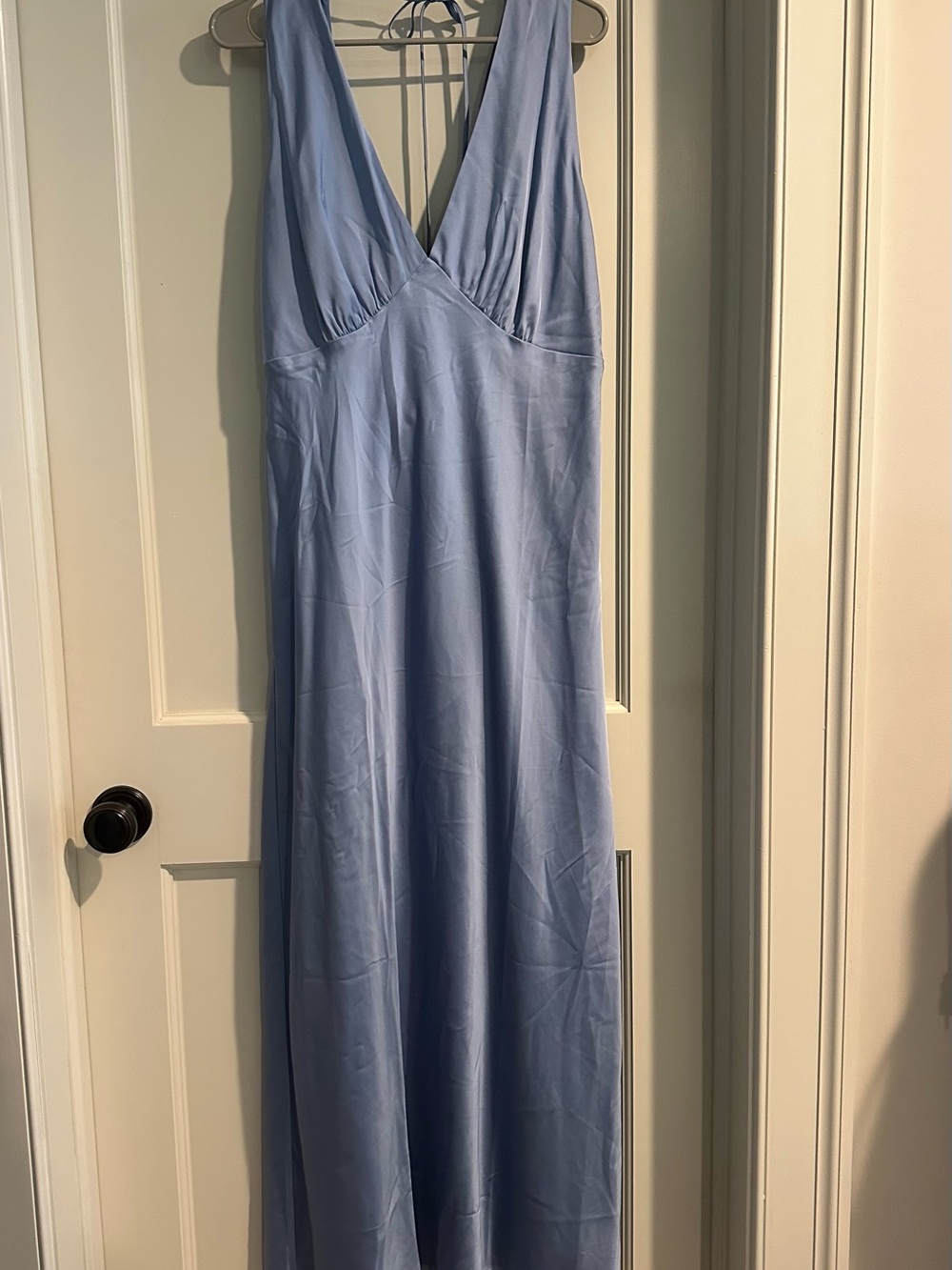 NWT Abercrombie Light Blue V-Neck Maxi Dress
